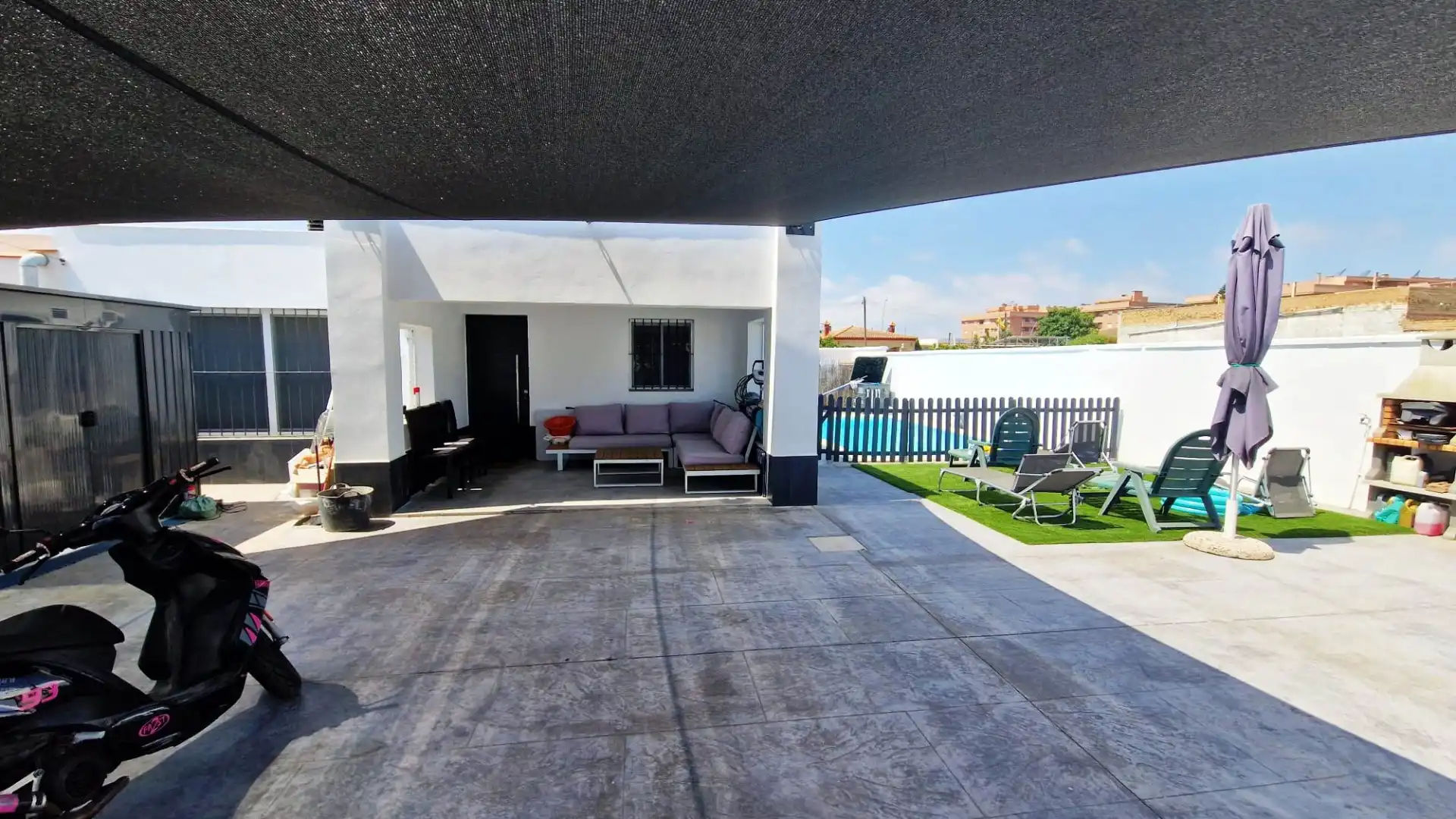 Terrassa de Casa o xalet en venda en El Puerto de Santa María amb Aire condicionat, Jardí privat i Terrassa