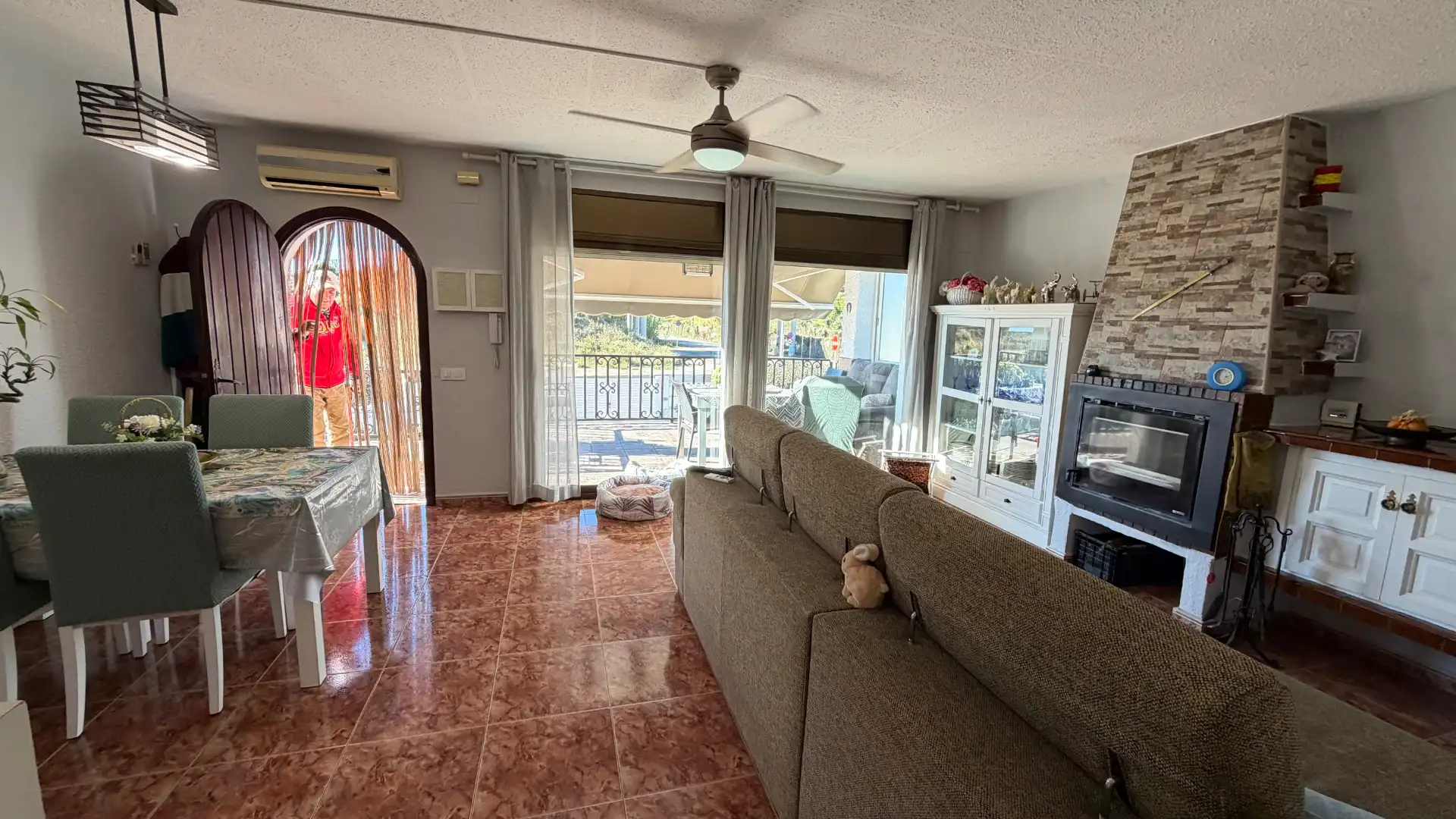 Sala d'estar de Casa o xalet en venda en Creixell amb Aire condicionat, Jardí privat i Terrassa