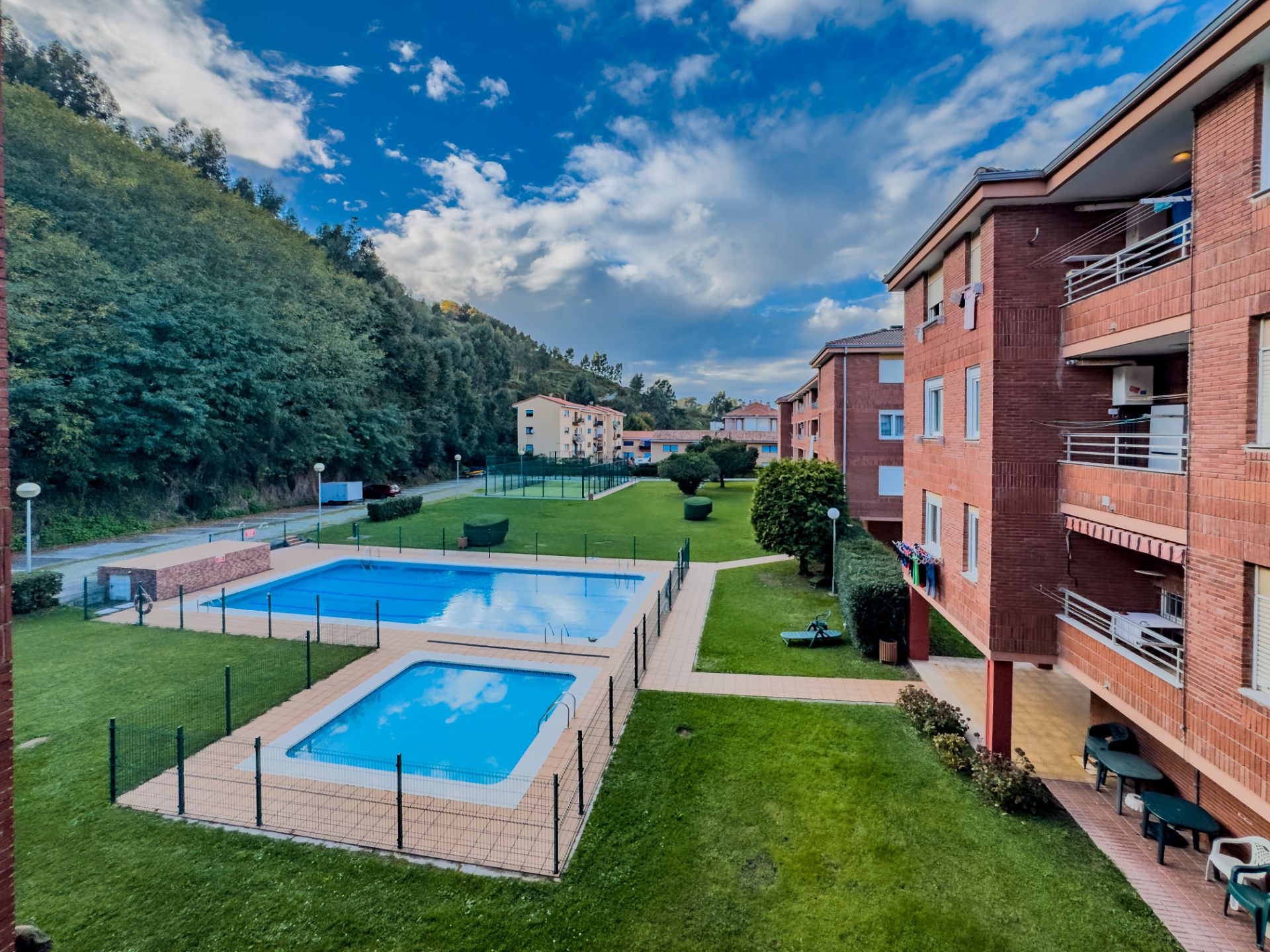 Swimming pool of Flat for sale in Suances  with Parquet flooring, Terrace and Storage room