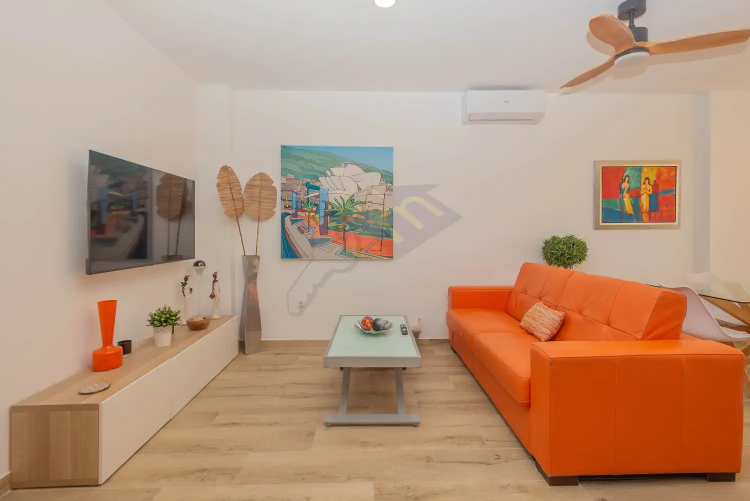 Sala de estar de Apartamento en venta en Calpe / Calp con Aire acondicionado, Calefacción y Terraza
