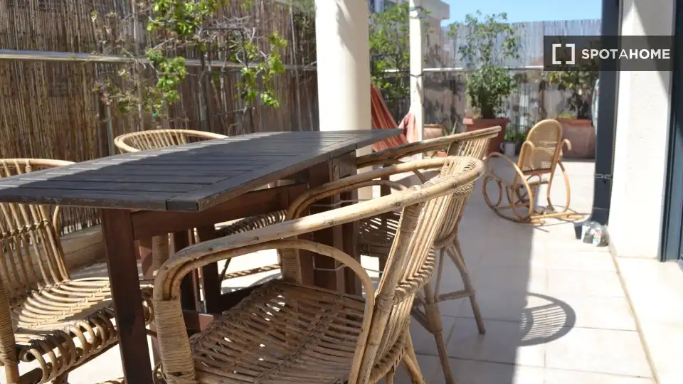 Terraza de Piso de alquiler en Alzira con Aire acondicionado, Calefacción y Amueblado