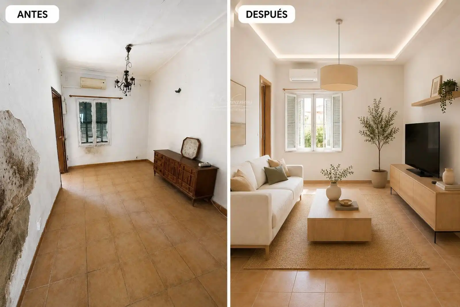 Sala d'estar de Casa adosada en venda en  Palma de Mallorca amb Aire condicionat, Jardí privat i Terrassa