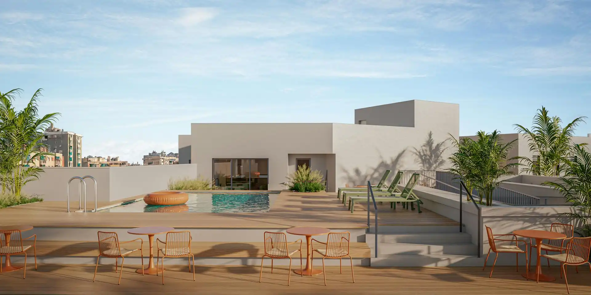 Terrasse von Wohnung zur Miete in Barcelona mit Klimaanlage und Heizung