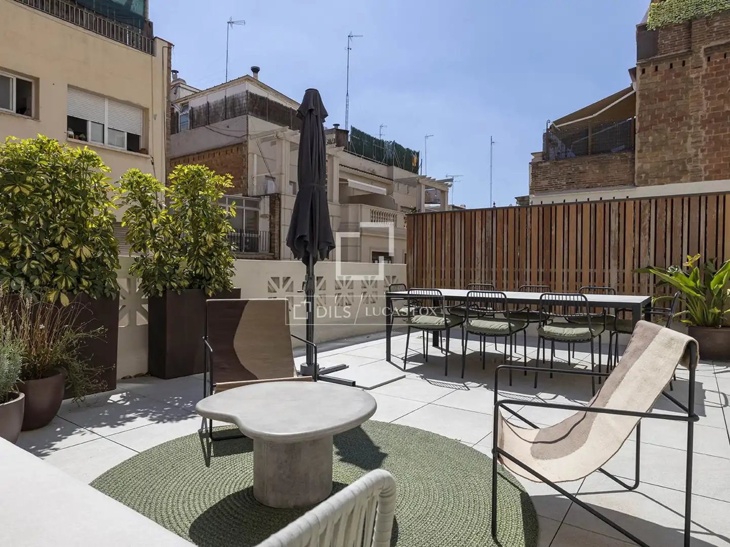 Terrace of Flat for rent in Barcelona  with Air Conditioner, Heating and Parquet flooring