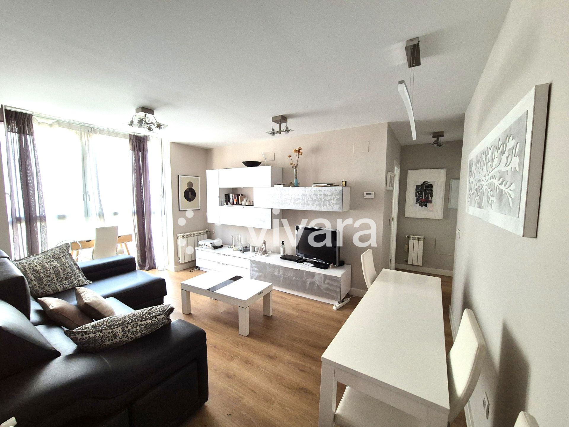 Living room of Flat to rent in  Madrid Capital  with Air Conditioner, Heating and Furnished