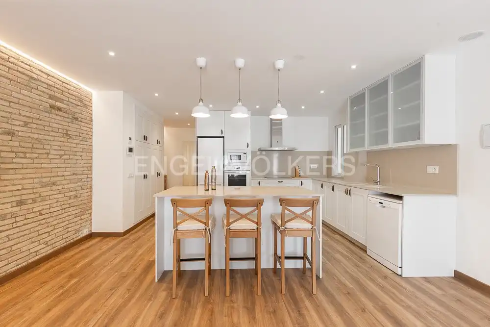 Cocina de Piso de alquiler en Valencia con Aire acondicionado, Calefacción y Parquet