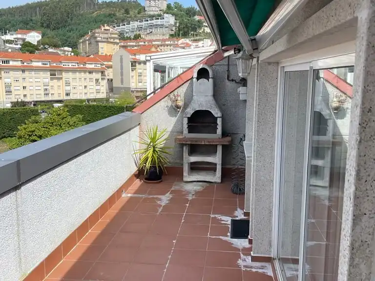 Terrasse von Dachboden zur Miete in Poio mit Heizung, Parkett und Terrasse
