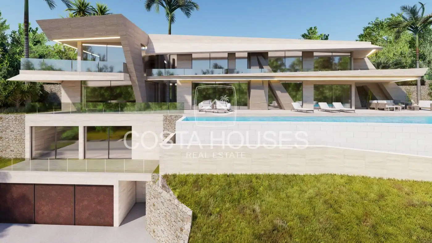 Vista exterior de Casa o xalet en venda en Jávea / Xàbia amb Aire condicionat, Jardí privat i Terrassa