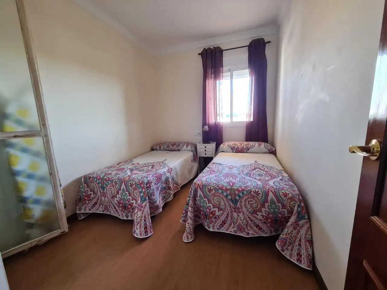 Schlafzimmer von Wohnung zur Miete in Sanlúcar de Barrameda mit Klimaanlage, Parkett und Terrasse