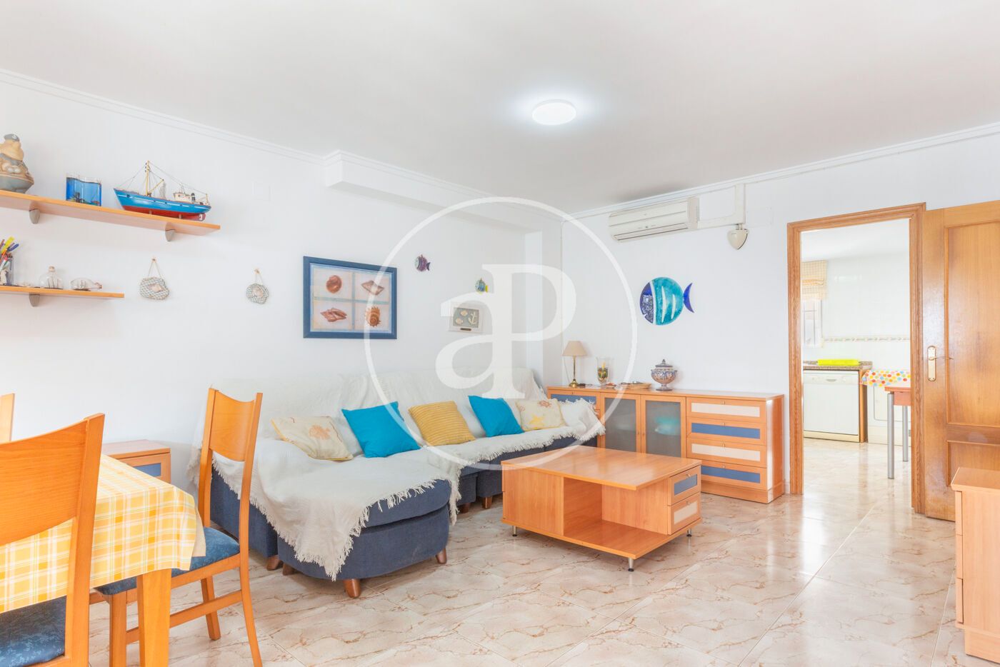 Sala de estar de Casa adosada en venta en Sueca con Aire acondicionado, Calefacción y Terraza