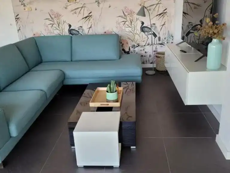 Sala de estar de Casa o chalet en venta en Sanxenxo con Piscina y Balcón