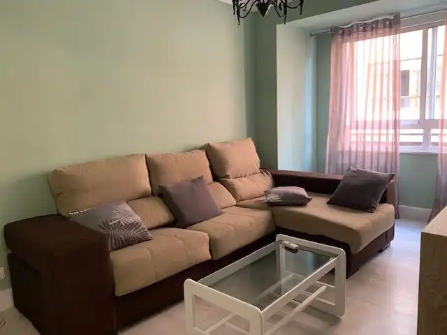 Living room of Flat for rent in Ferrol  with Heating, Parquet flooring and Terrace
