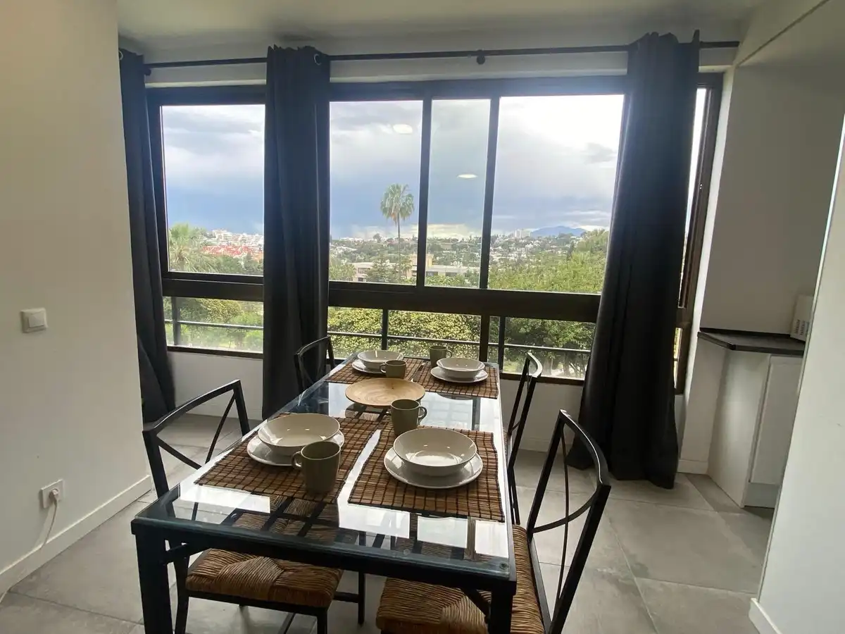 Dining room of Apartments for rent in Marbella  with Air Conditioner and Community pool
