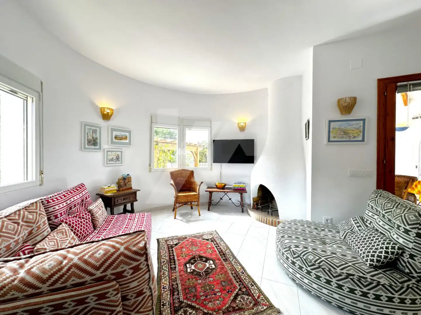 Sala de estar de Casa o chalet en venta en Benitachell / El Poble Nou de Benitatxell con Aire acondicionado, Calefacción y Jardín privado
