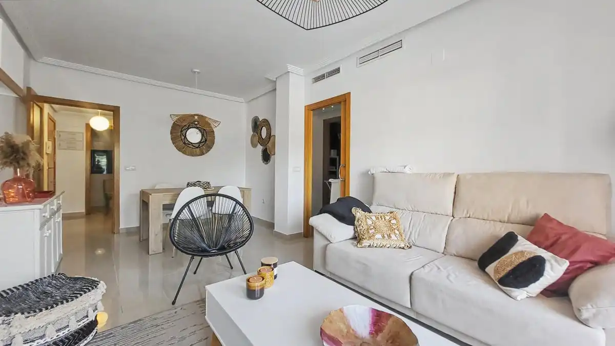 Sala de estar de Apartamento en venta en Pedreguer con Aire acondicionado, Calefacción y Jardín privado