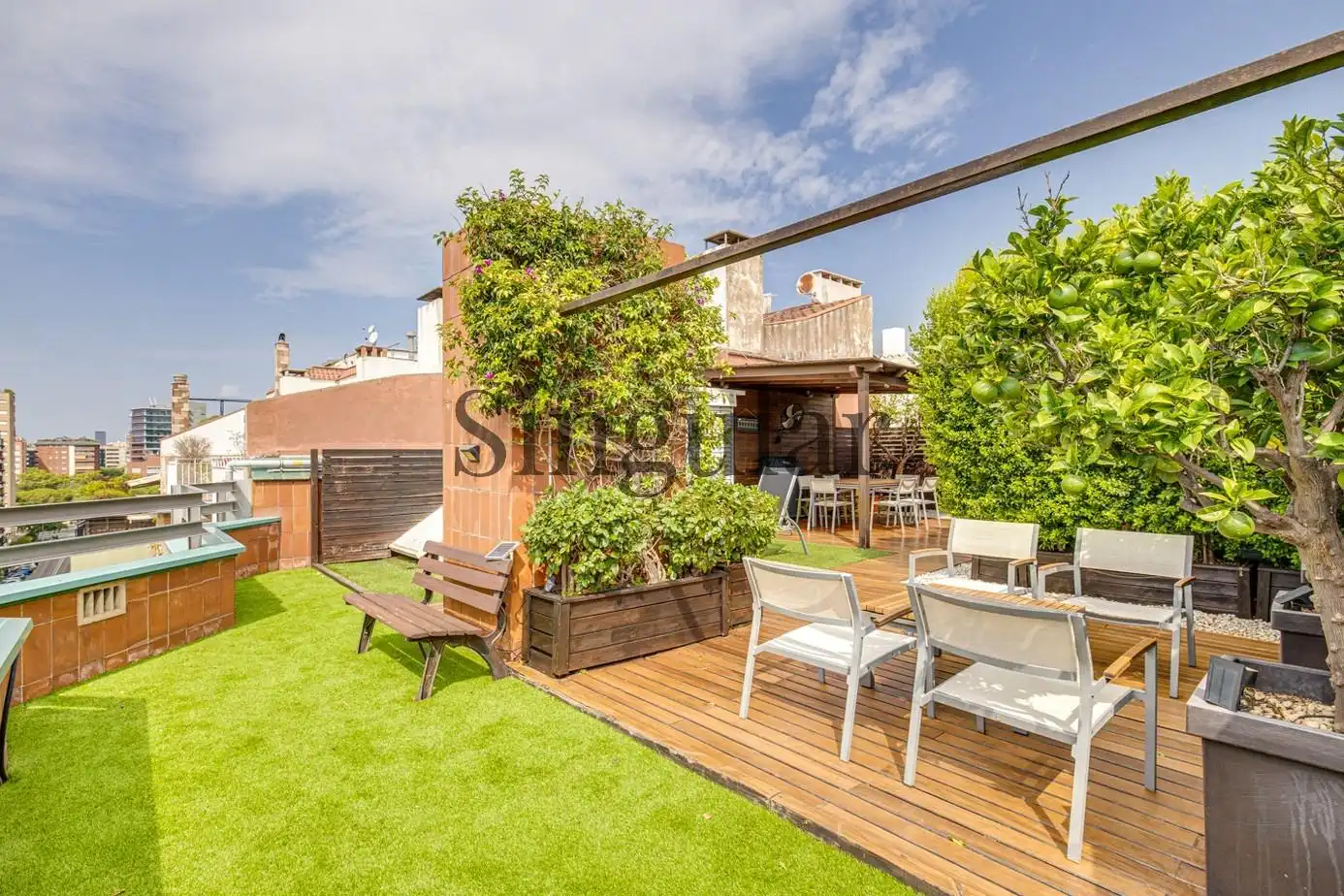 Terrace of Attic for sale in Barcelona  with Heating, Parquet flooring and Terrace