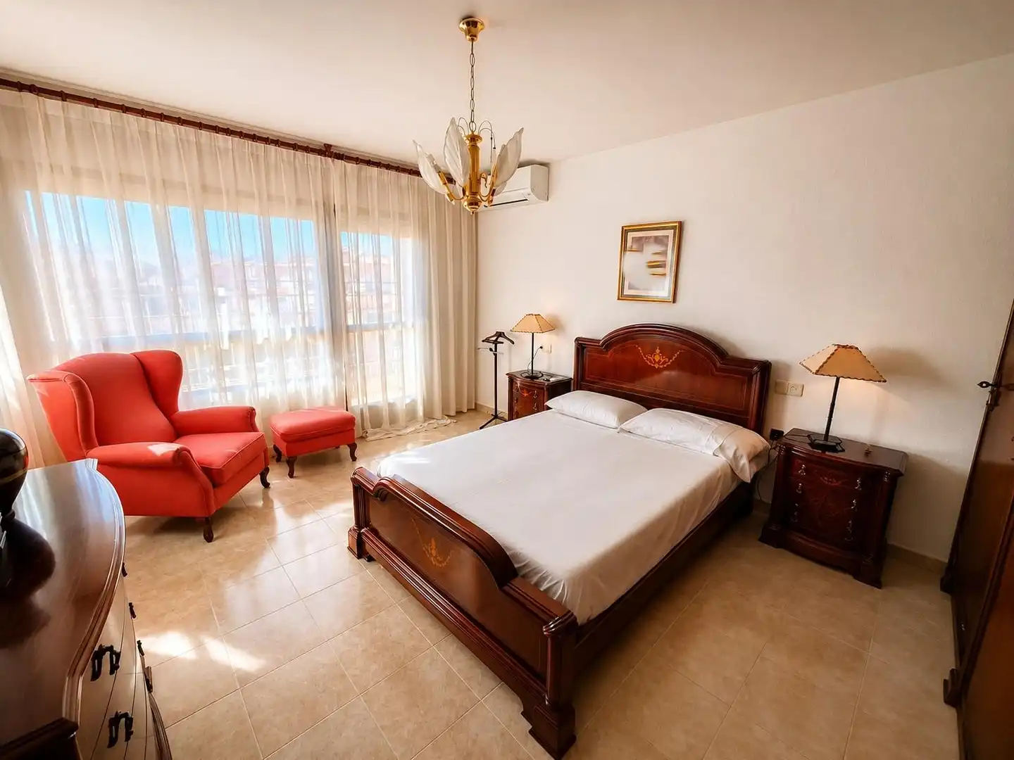 Schlafzimmer von Einfamilien-Reihenhaus zum Verkauf in Águilas mit Klimaanlage, Privatgarten und Terrasse