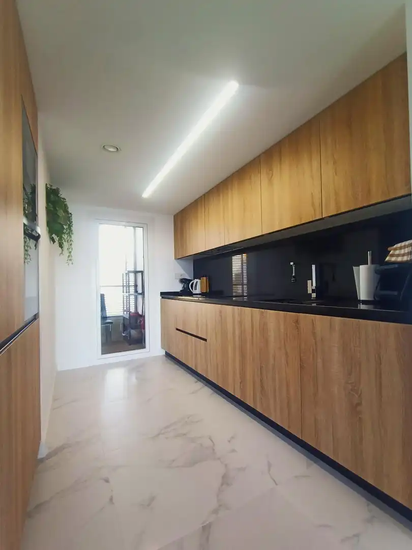 Küche von Wohnungen zur Miete in Torrevieja mit Klimaanlage, Privatgarten und Terrasse