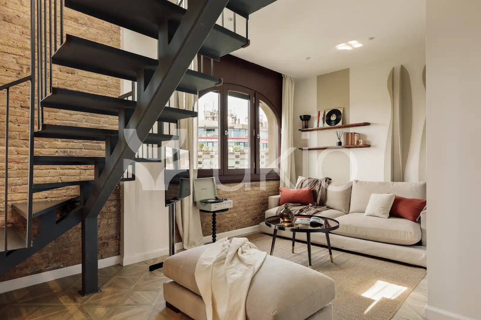 Sala d'estar de Apartament de lloguer en Barcelona amb Aire condicionat, Calefacció i Terrassa