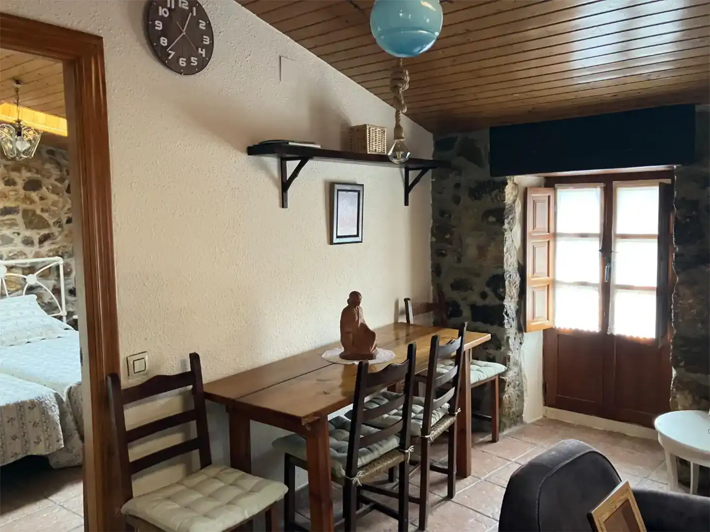 Esszimmer von Wohnung zur Miete in Teverga mit Möbliert und Balkon