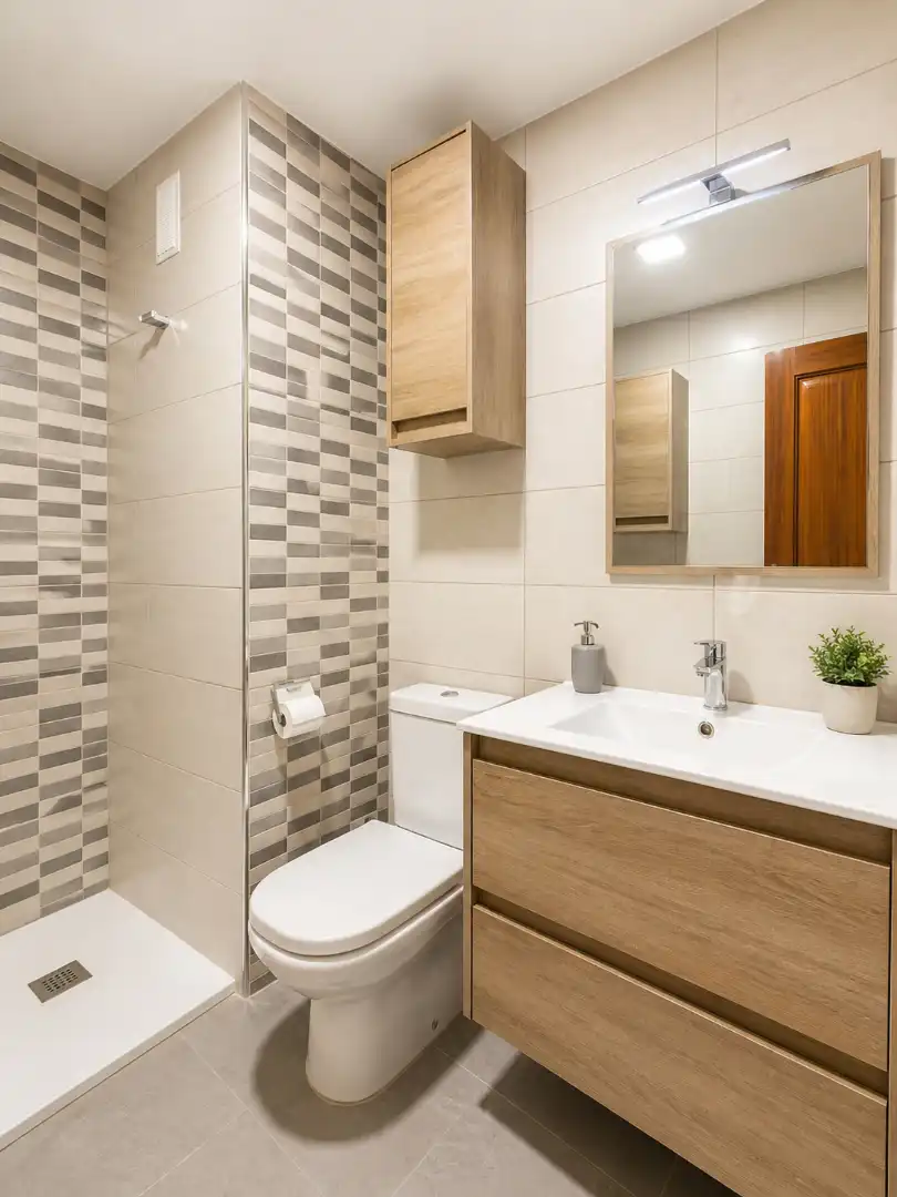 Badezimmer von Wohnung zur untervermieten in Las Palmas de Gran Canaria mit Möbliert, Ofen und Waschmaschine