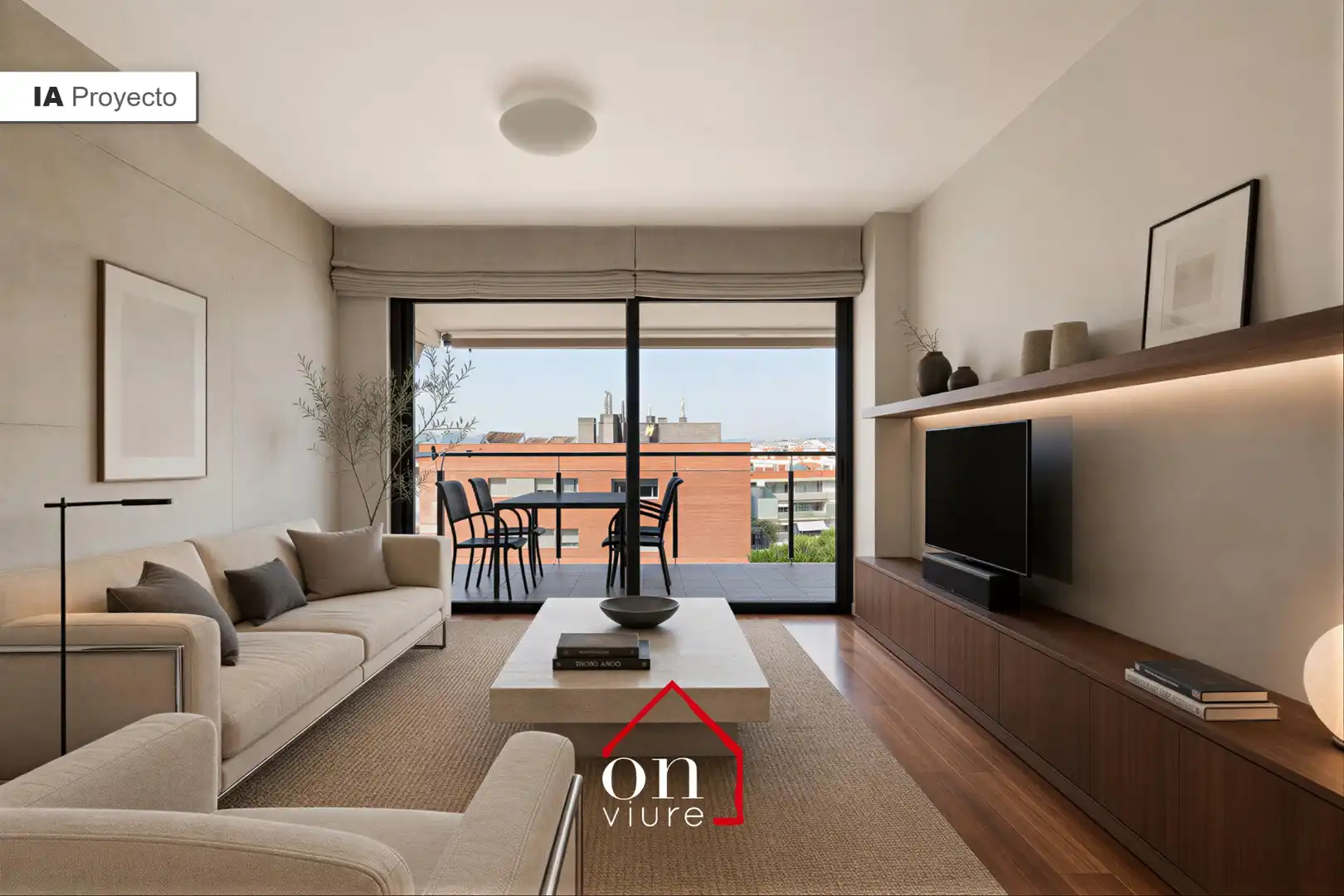 Living room of Attic for sale in Sant Cugat del Vallès  with Air Conditioner, Heating and Parquet flooring