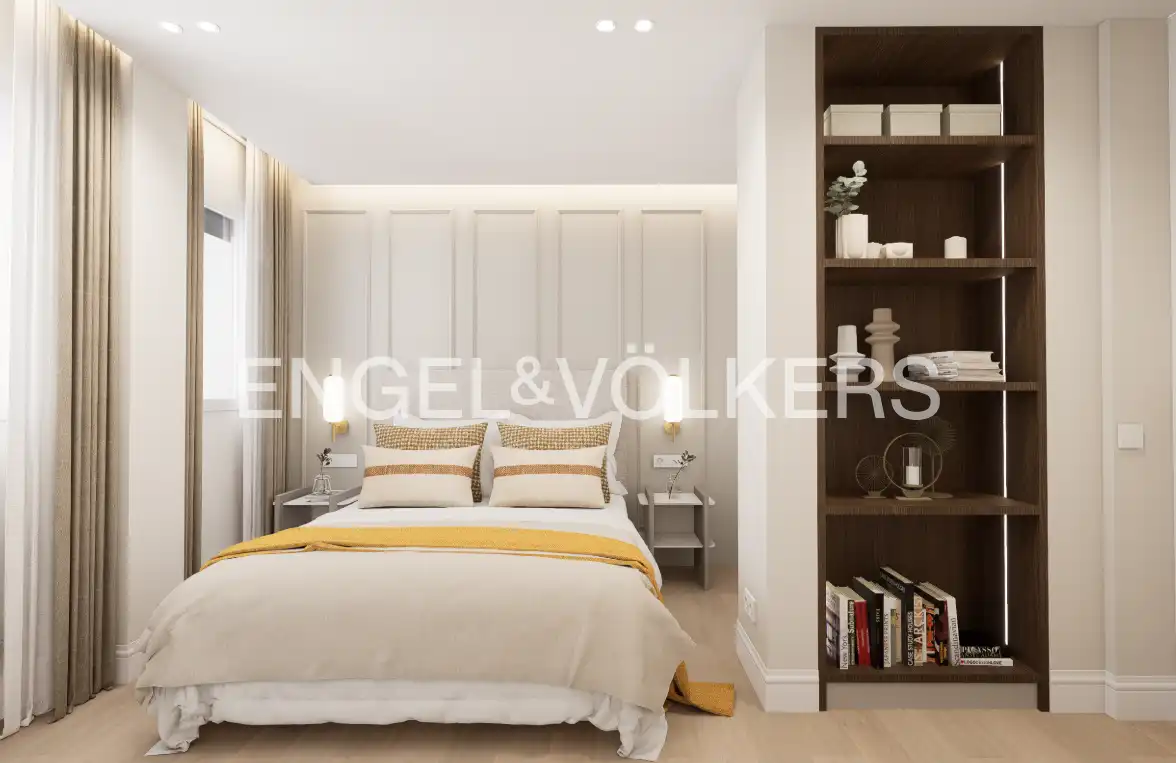 Schlafzimmer von Wohnung zum Verkauf in Madrid mit Klimaanlage, Heizung und Parkett