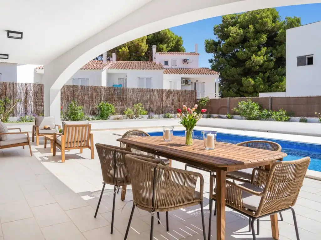 Terrassa de Casa o xalet en venda en Es Mercadal amb Jardí privat, Terrassa i Piscina