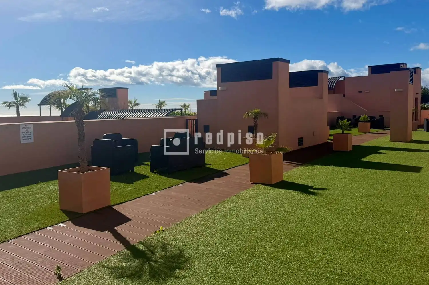 Terrasse von Wohnung zum Verkauf in Málaga mit Klimaanlage, Heizung und Privatgarten