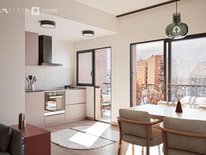 Kitchen of Flat for sale in  Madrid Capital  with Air Conditioner and Terrace