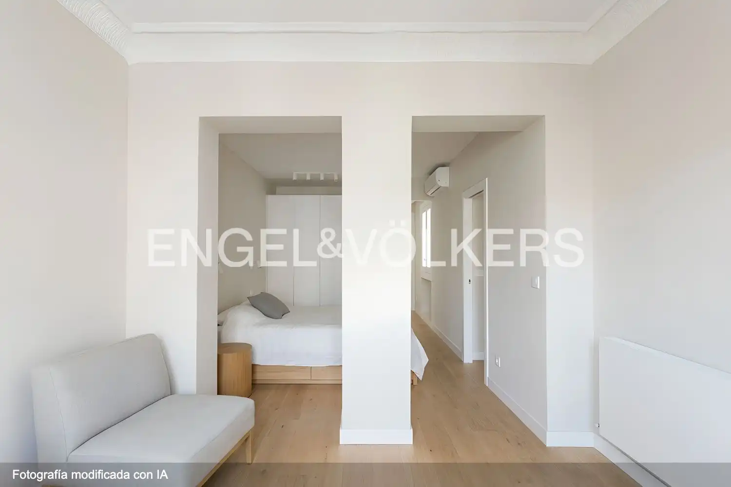 Wohnzimmer von Wohnung zur Miete in Madrid mit Klimaanlage, Heizung und Parkett