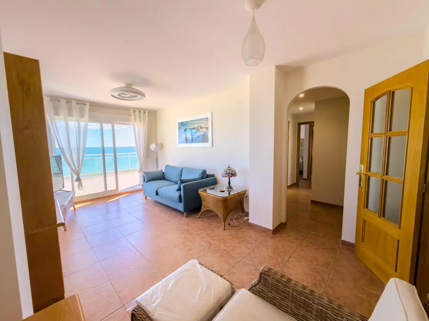 Sala d'estar de Àtic en venda en Peñíscola / Peníscola amb Aire condicionat, Calefacció i Terrassa