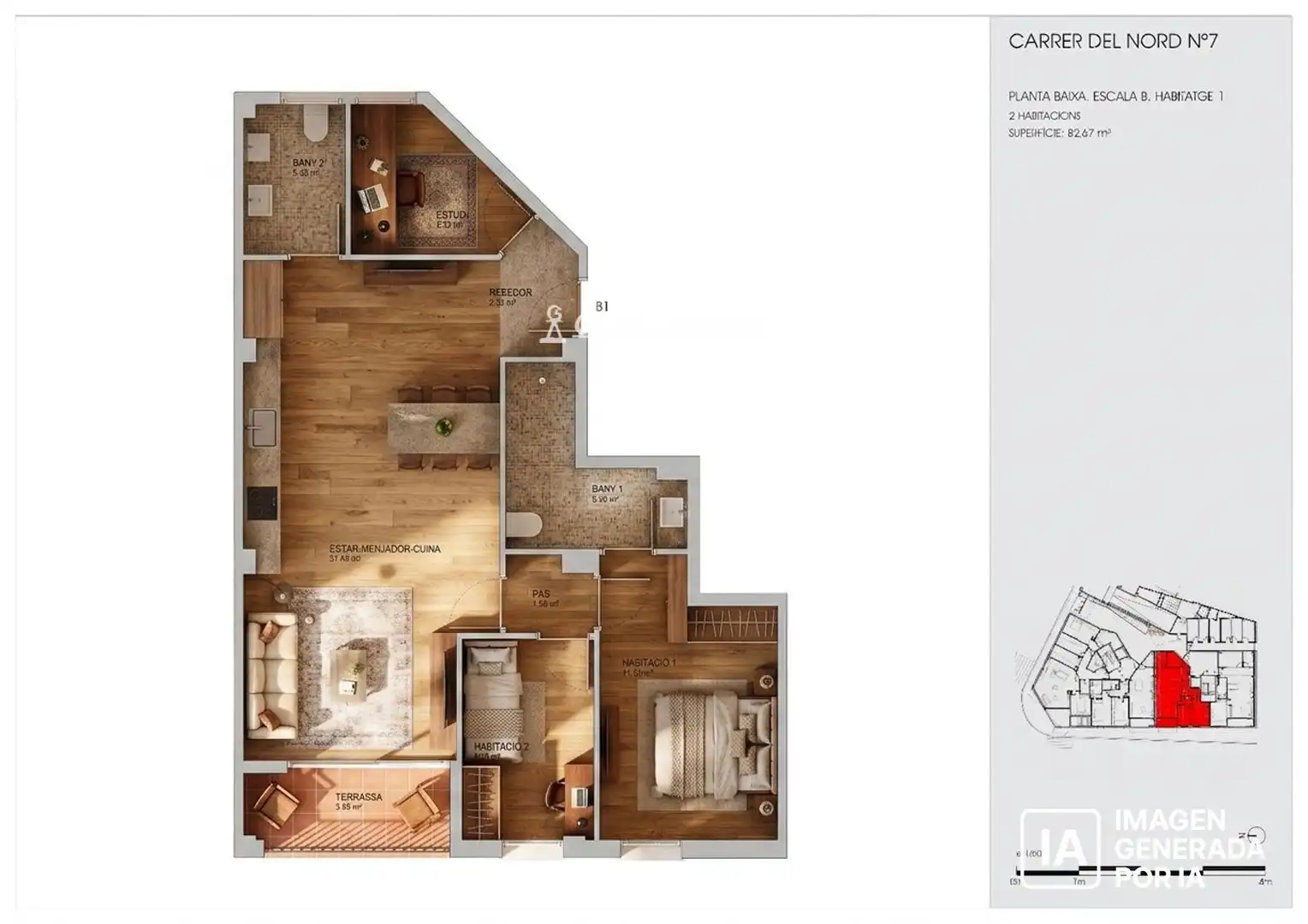 Wohnung zum Verkauf in del Nord, Centre