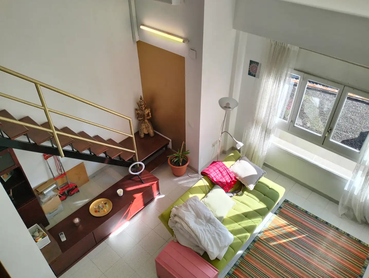 Sala de estar de Ático en venta en Banyoles con Aire acondicionado, Parquet y Terraza