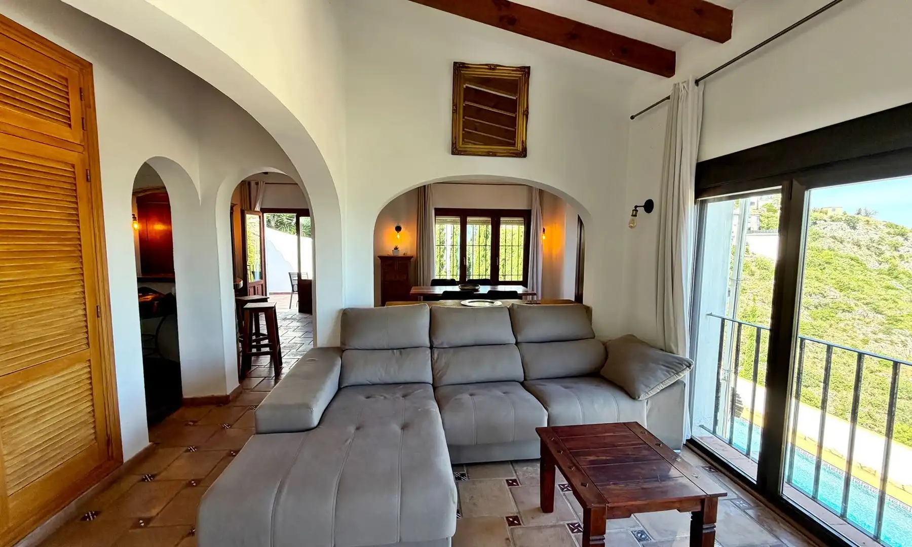Sala de estar de Casa o chalet en venta en Dénia con Aire acondicionado, Calefacción y Jardín privado