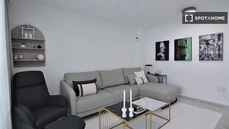 Sala de estar de Piso de alquiler en Cullera con Aire acondicionado, Calefacción y Amueblado