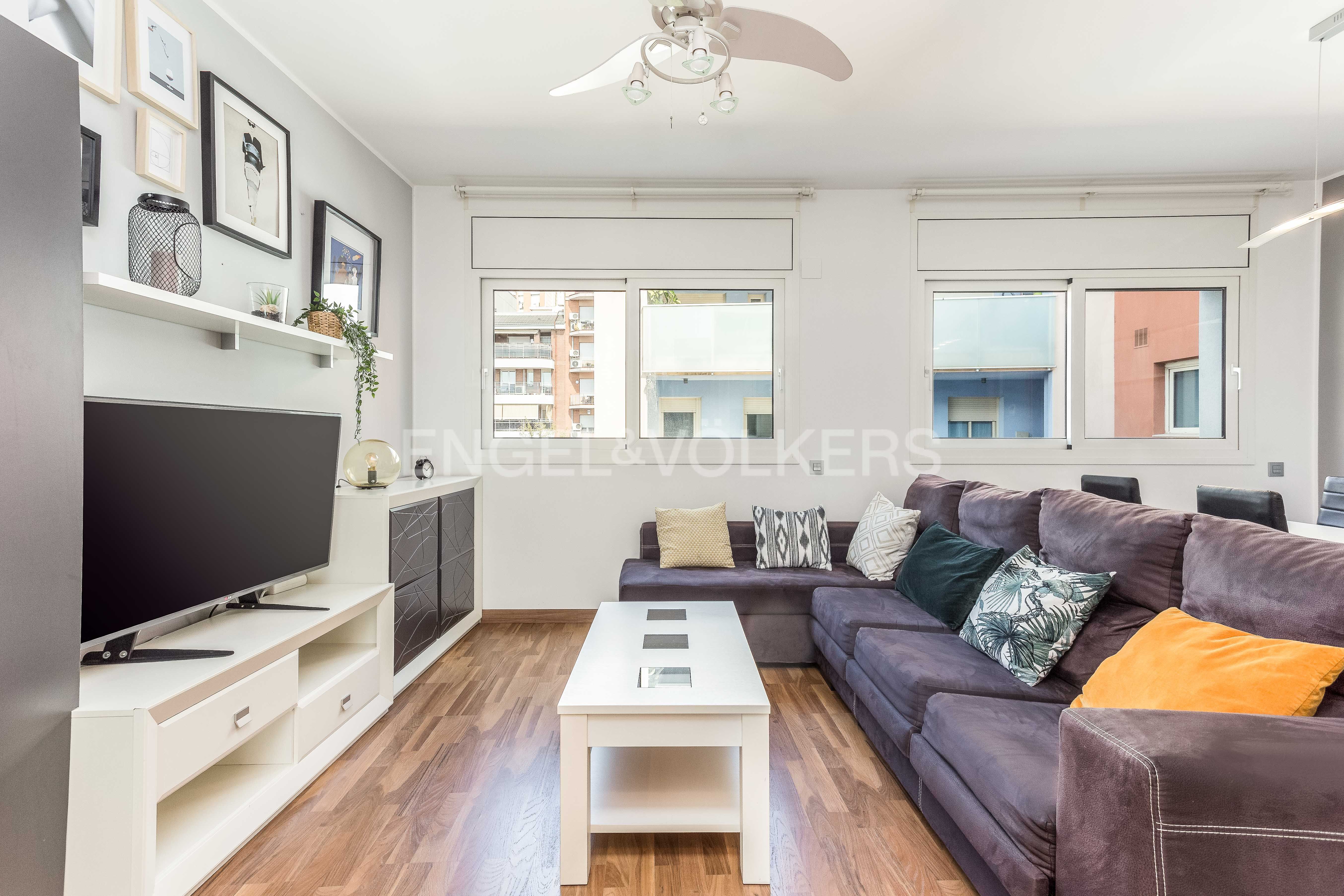 Sala de estar de Piso en venta en  Barcelona Capital con Aire acondicionado y Calefacción