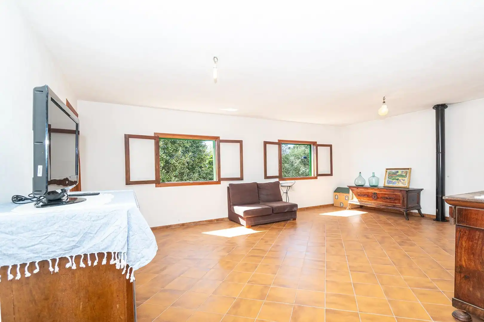Sala d'estar de Casa o xalet en venda en Sencelles amb Jardí privat, Terrassa i Traster