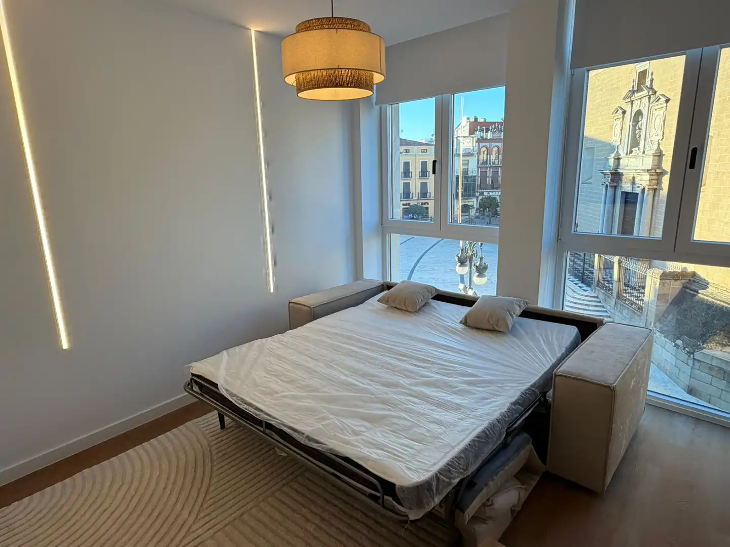 Dormitori de Apartament de lloguer en Badajoz amb Aire condicionat, Calefacció i Parquet