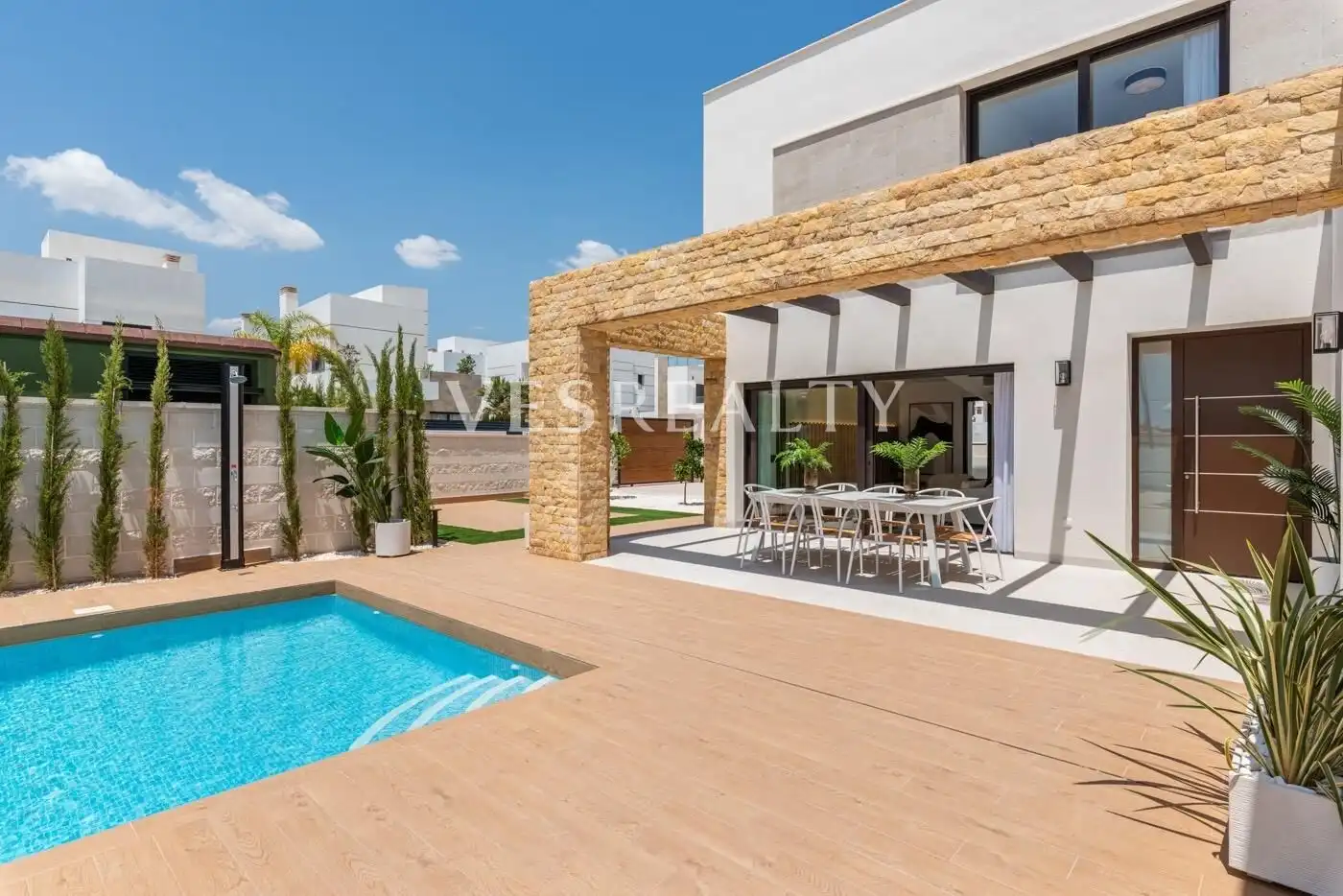 Vista exterior de Casa o chalet en venta en Rojales con Jardín privado, Trastero y Piscina