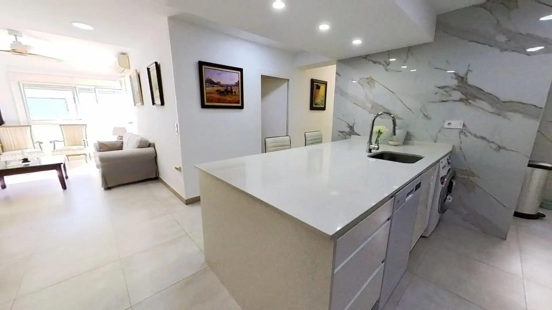 Kitchen of Flat for sale in Valencia  with Air Conditioner and Balcony