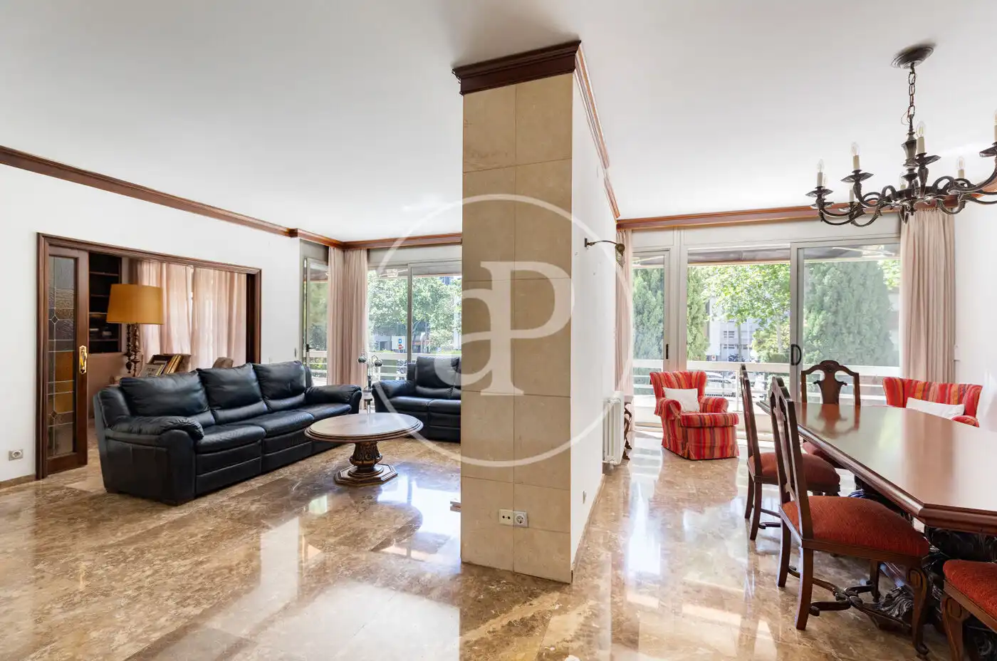 Sala de estar de Piso de alquiler en Barcelona con Calefacción, Jardín privado y Balcón
