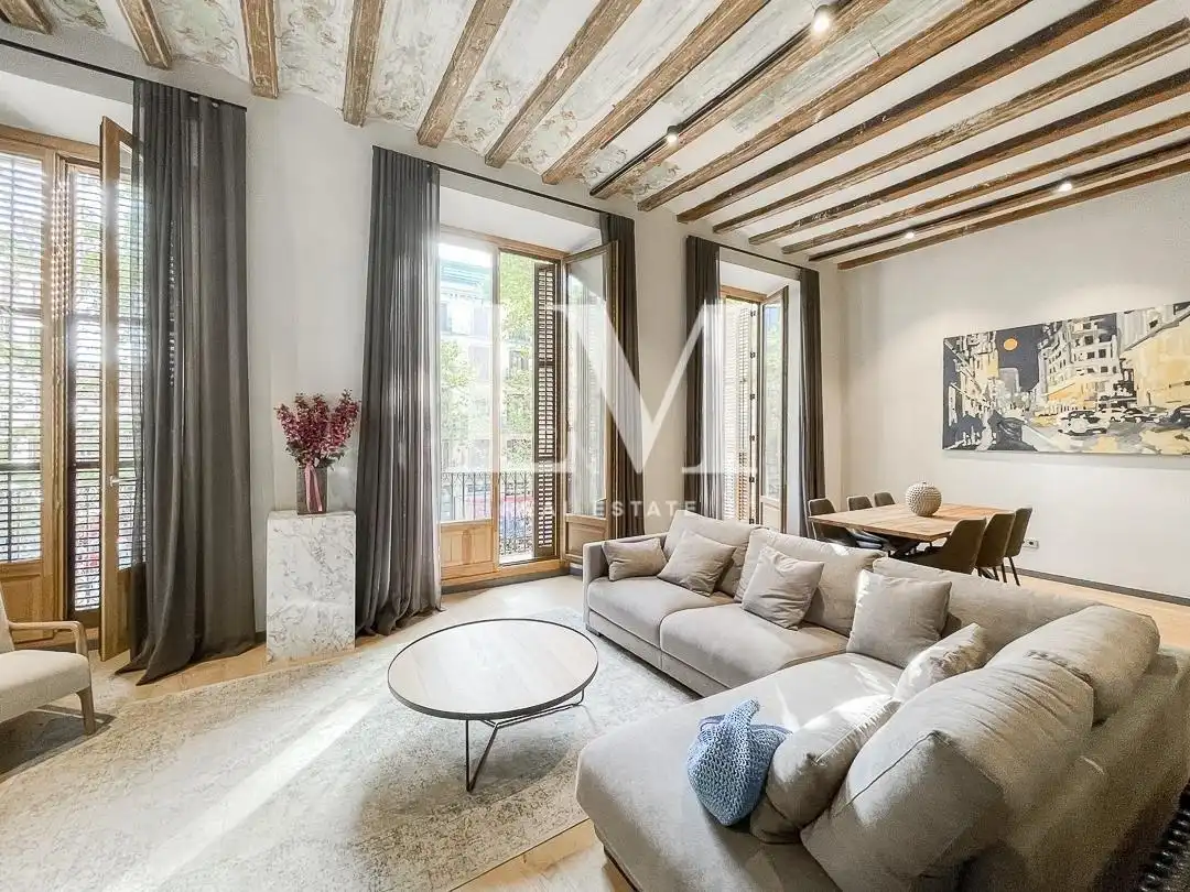 Sala d'estar de Apartament de lloguer en Barcelona amb Aire condicionat, Calefacció i Moblat