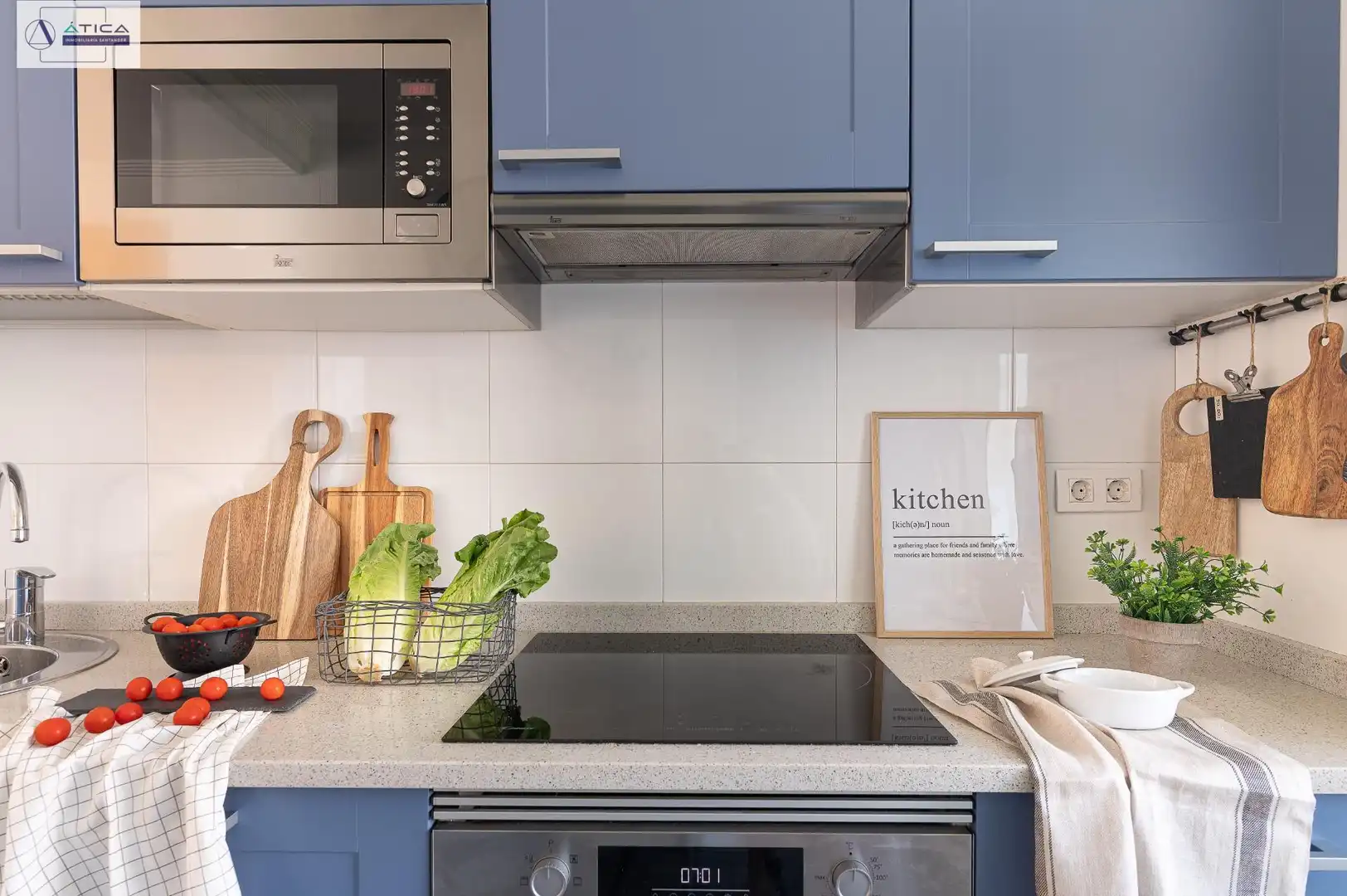 Küche von Dachboden zum Verkauf in Santander mit Heizung, Privatgarten und Parkett