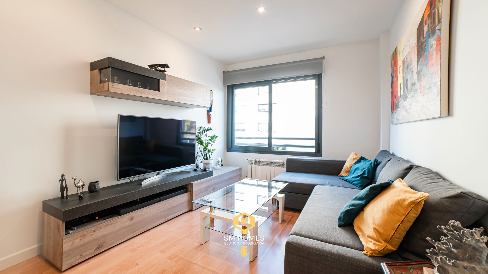 Living room of Flat for sale in  Madrid Capital  with Air Conditioner, Heating and Storage room