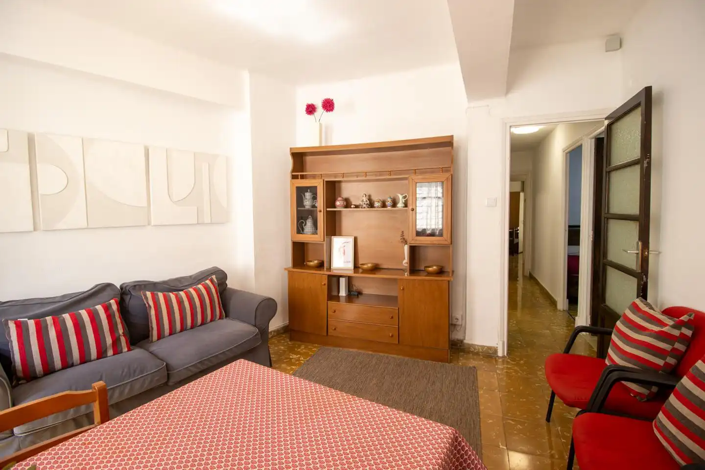 Living room of Flat for rent in Valencia  with Terrace and Furnished