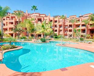 Exterior view of Flat for sale in Marbella  with Air Conditioner, Terrace and Swimming Pool