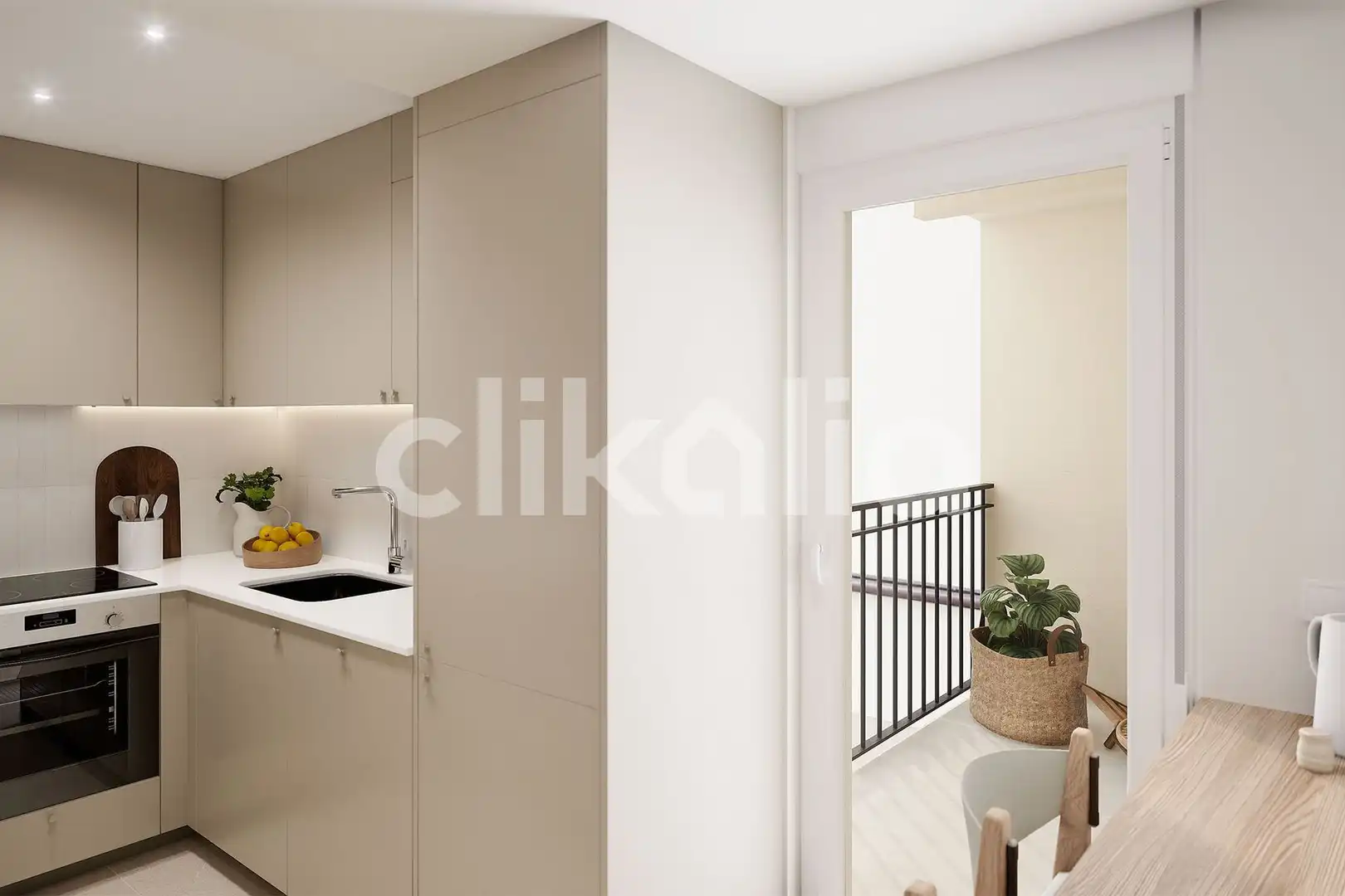 Kitchen of Flat for sale in Madrid  with Air Conditioner, Heating and Terrace