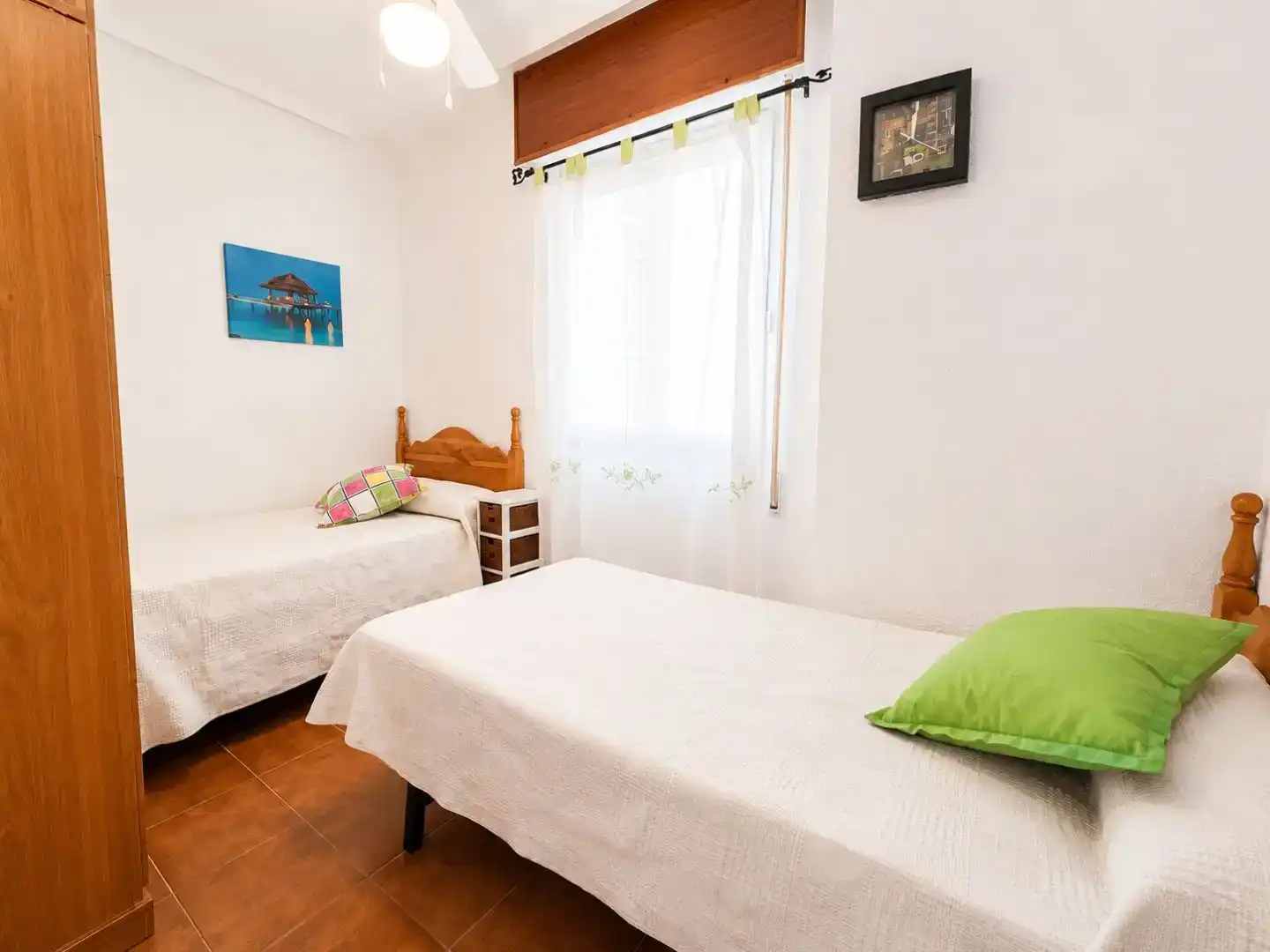 Schlafzimmer von Wohnung zur Miete in Cullera mit Klimaanlage, Schwimmbad und Balkon