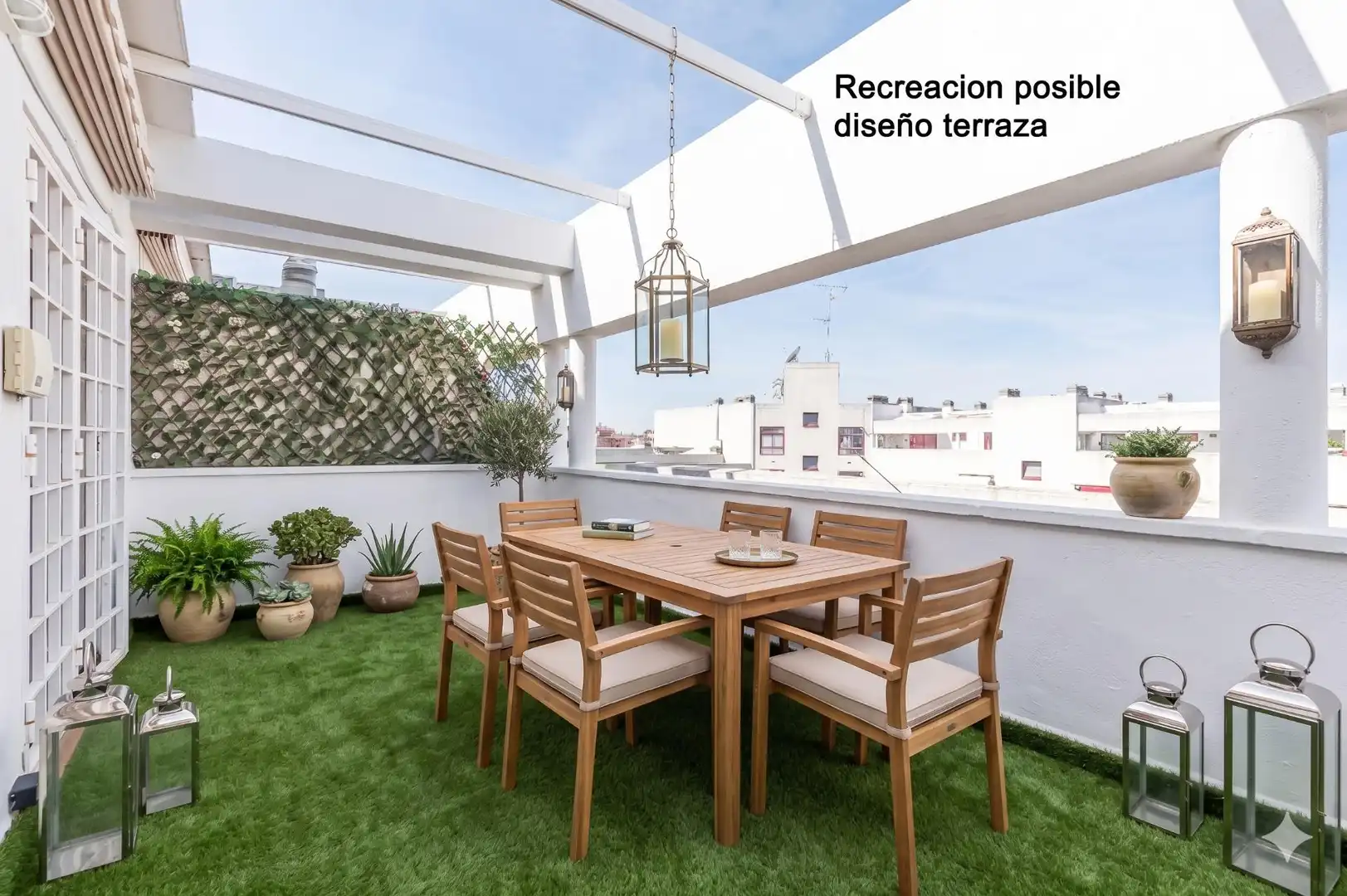 Terraza de Ático en venta en  Madrid Capital con Aire acondicionado, Jardín privado y Terraza
